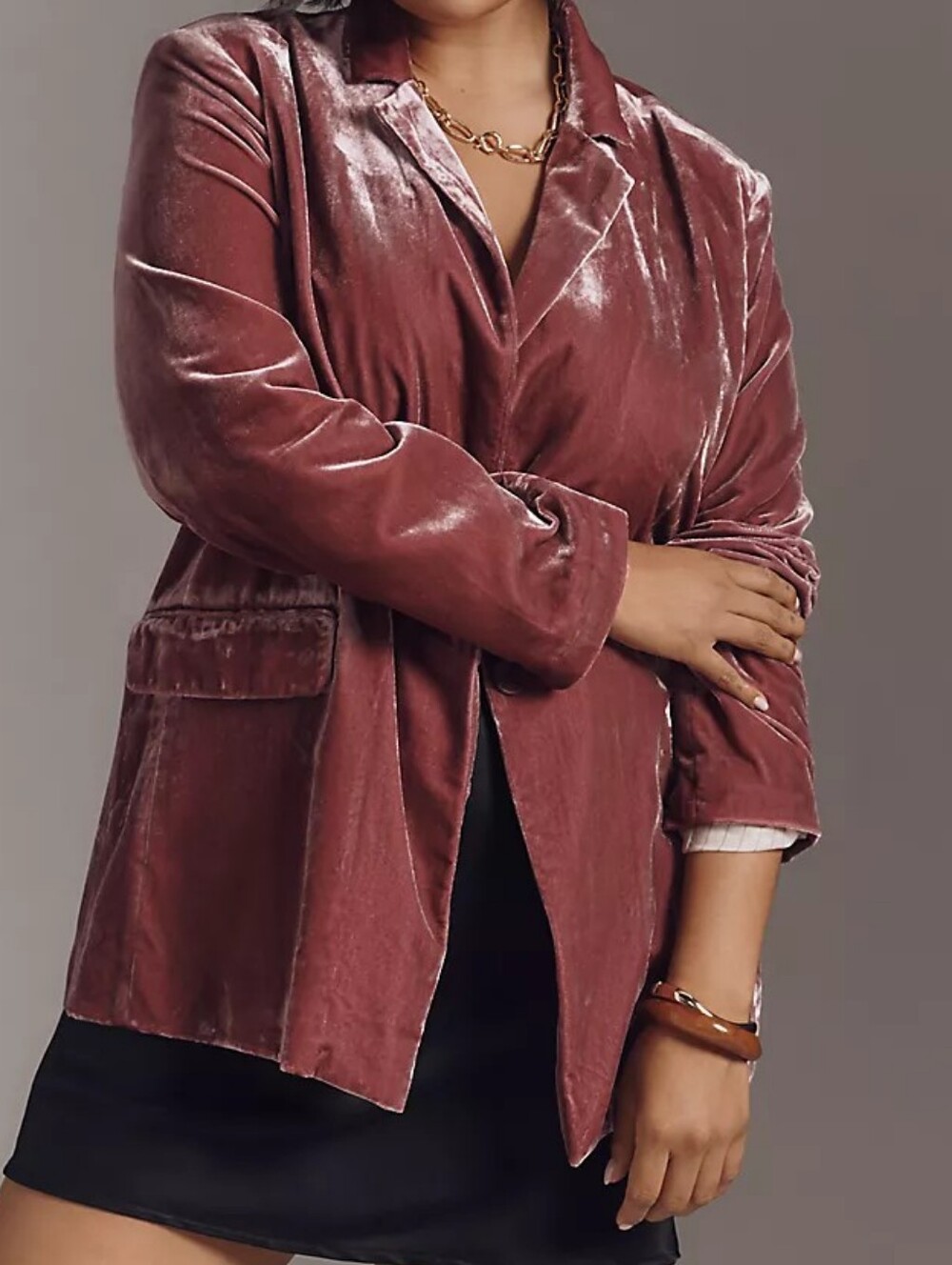 Anthropologie The Tessie Blazer by Maeve: Velvet Edition 1X
